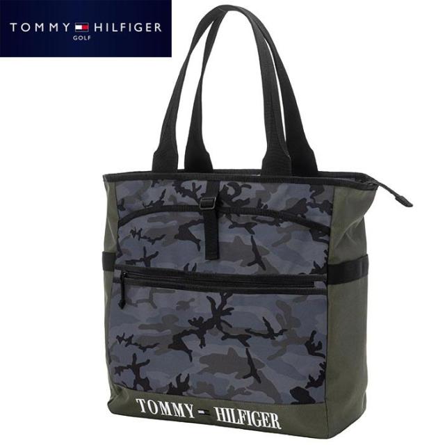 トミー ヒルフィガー ゴルフ ロゴプリント カモフラージュ柄 トートバッグ THMG3FB6 67 オリーブ [2023年モデル]の通販は