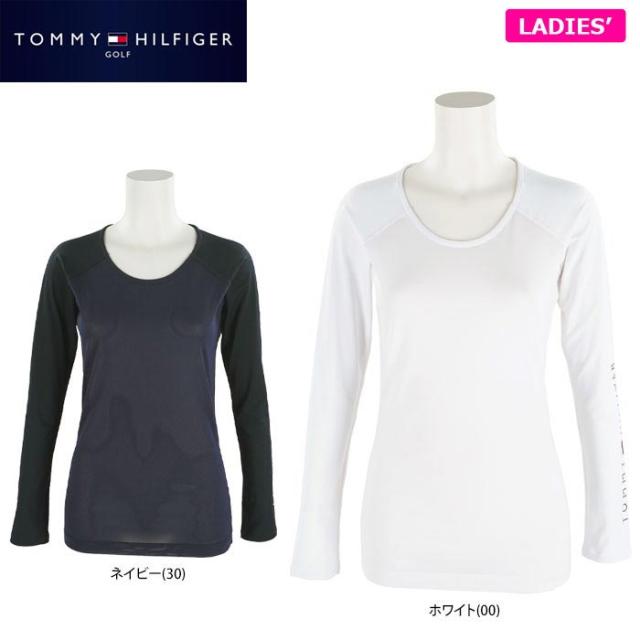 トミー ヒルフィガー ゴルフ　レディース メッシュ切替 ロゴプリント 長袖 Uネック インナーシャツ THLA438 [2024年春夏モデル]の通販は 9,900円