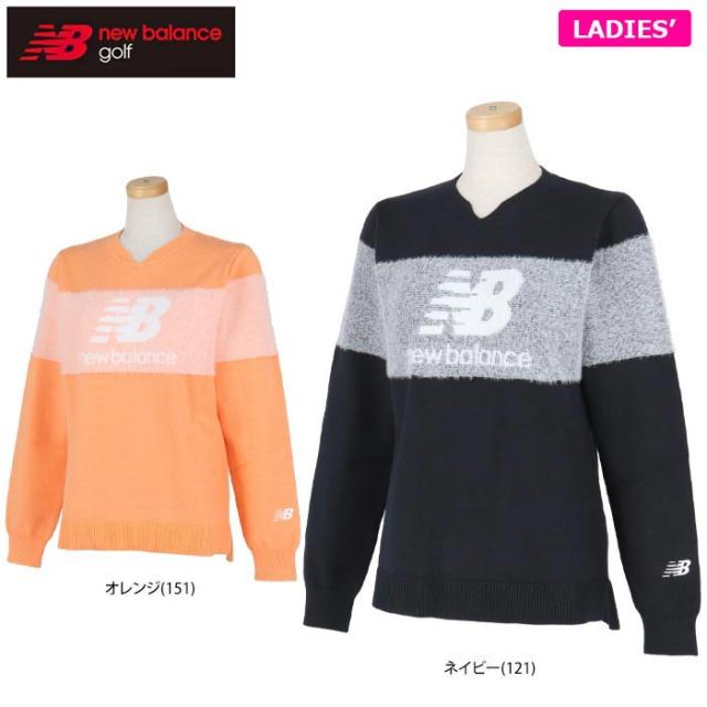 [30％OFF] ニューバランス　レディース WORLD シャギーニットボーダー 長袖 クルーネック セーター 012-4270507 [2024年秋冬モデル]の通販は