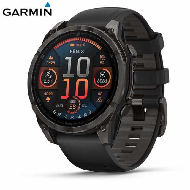 Garmin ガーミン　fenix 8 Sapphire AMOLED フェニックス8 サファイア 47mm　010-02904-27 Carbon Gray　2024年モデル