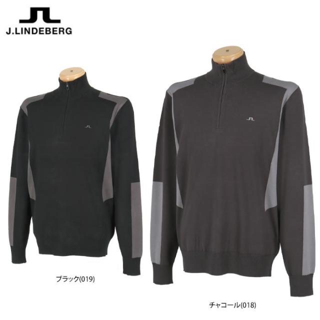 30％OFF] Jリンドバーグ メンズ 配色切替 長袖 ハーフジップ