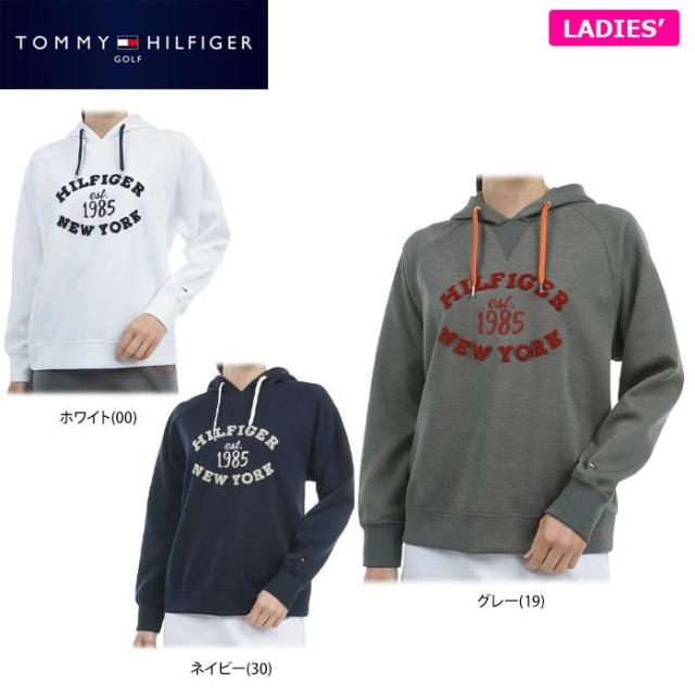[30％OFF] トミー ヒルフィガー ゴルフ　レディース スウェット サガラ刺繍 長袖 Vガゼット プルオーバー フーディー THLA453 [2024年秋冬モデル]