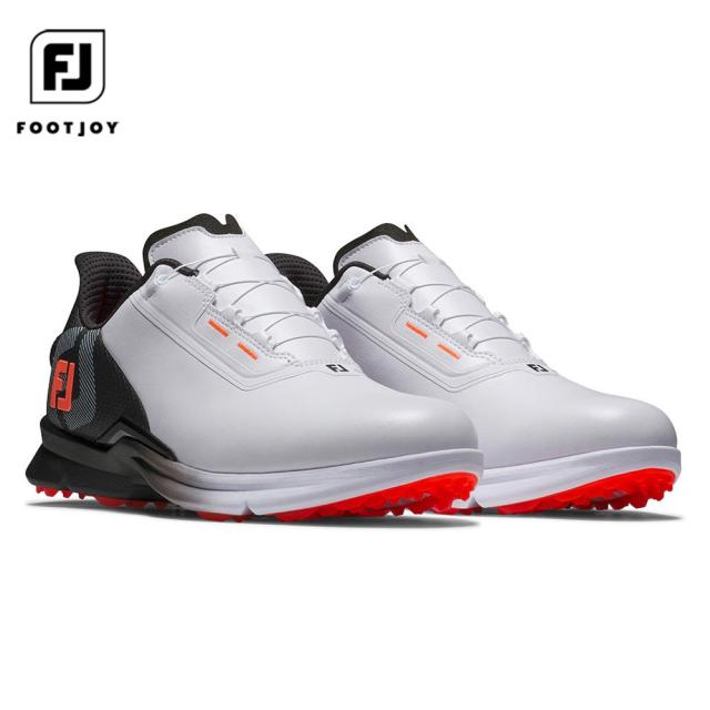 ゴルフシューズ フットジョイ　メンズ FJ FUEL BOA フューエル ボア スパイクレス 55435 ホワイト/ブラック [2025年モデル]
