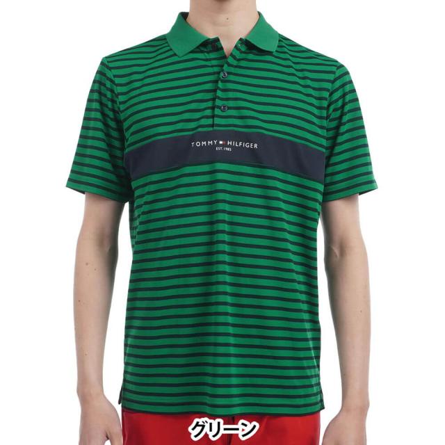 [30％OFF] トミー ヒルフィガー ゴルフ　メンズ 鹿の子 カラーブロック 半袖ポロシャツ THMA514 ゴルフウェア [2025年春夏モデル] [2025年モデル]_1