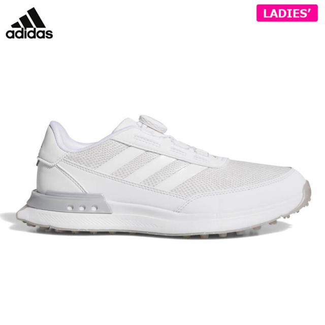 ゴルフシューズ アディダス レディース S2G SL BOA 25 スパイクレス NKB78 IH5965 フットウェアホワイト/フットウェアホワイト/シルバーメタリック [2025年モデル]
