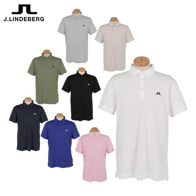 ゴルフウェア　Jリンドバーグ メンズ ロゴデザイン ストレッチ 半袖 ポロシャツ 071-23343  [2025年春夏モデル]