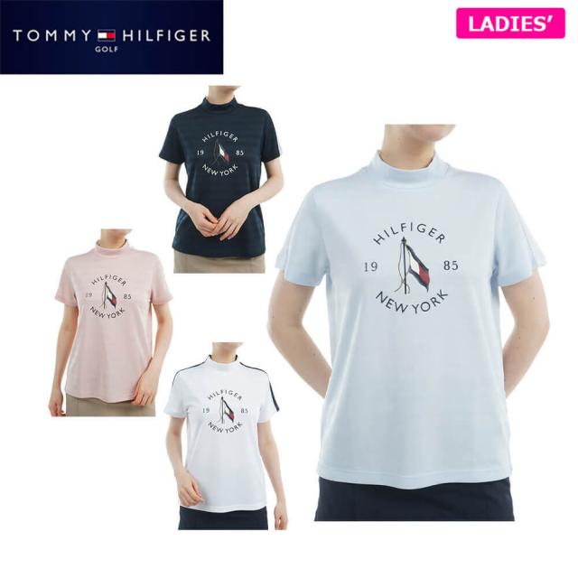 ゴルフウェア　トミー ヒルフィガー ゴルフ レディース サークルロゴ 半袖 モックネックシャツ THLA522 [2025年春夏モデル]