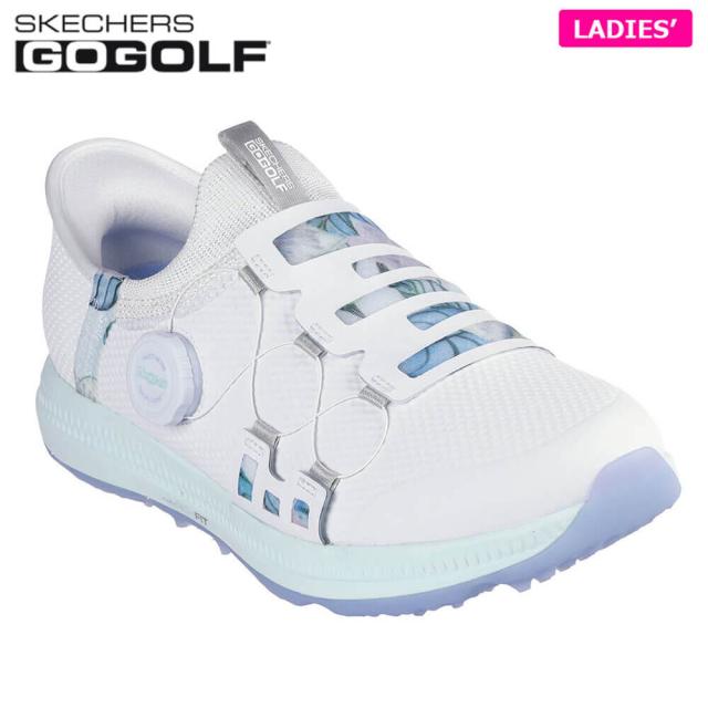 ゴルフシューズ　スケッチャーズ レディース GO GOLF ELITE 5 SLIP-INS スリップインズ ゴーゴルフ エリート ファイブ スパイクレス 123062 WMLT ホワイト/マルチ [2025年モデル]
