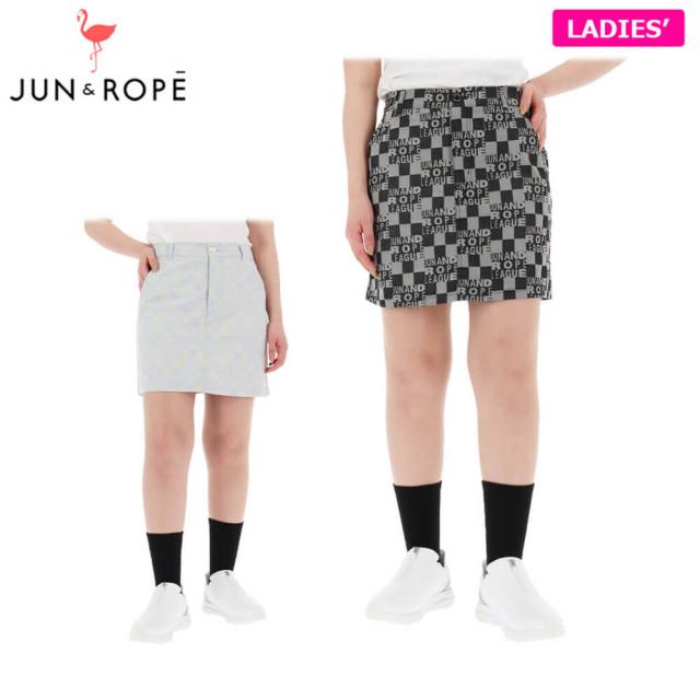 ゴルフウェア　ジュン アンド ロペ レディース チェッカーボード ジャガード スカート ERC15150 [2025年春夏モデル]