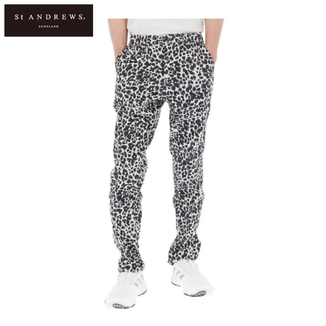 [75％OFF] ゴルフウェア　セントアンドリュース メンズ レオパード ジャガード ストレッチ ロングパンツ 042-1231005