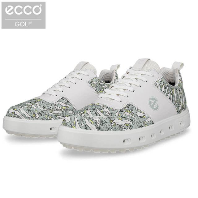 ゴルフシューズ　ecco エコー　メンズ STREET 720 ストリート セブントゥエンティ スパイクレス 111724 54418 WHITE/ICE FLOWER [2025年モデル]