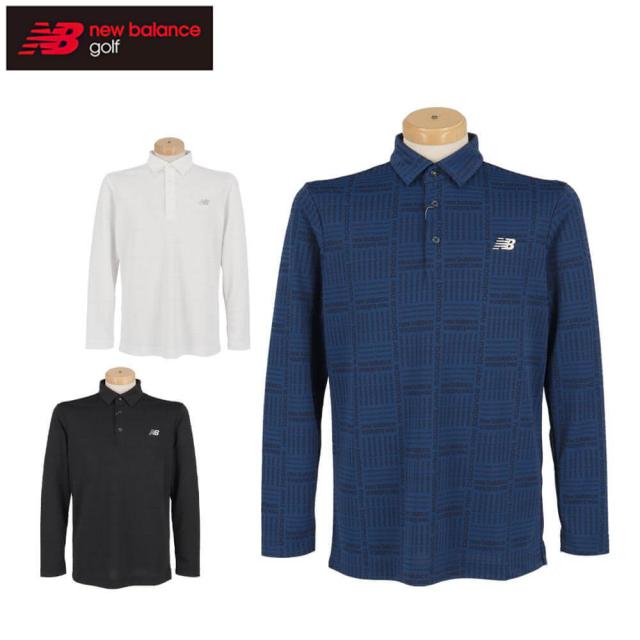 ゴルフウェア　ニューバランス メンズ ロゴグレンチェック ジャカード 長袖 ポロシャツ 012-5269002 [2025年秋冬モデル]