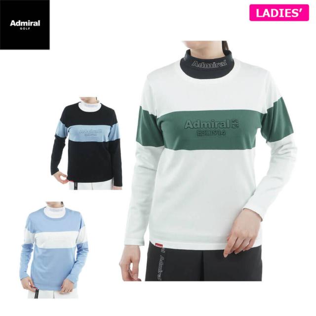 ゴルフウェア　アドミラル レディース マシュマロタッチ 長袖 クルーネック ライトニット セーター ADLA550 [2025年秋冬モデル]