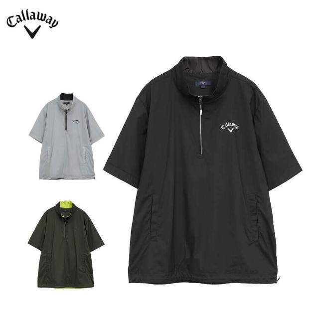 [30％OFF] ゴルフウェア　キャロウェイ メンズ ストレッチ ミニリップ ハーフジップ 半袖 ブルゾン C25216100 [2025年秋冬モデル]