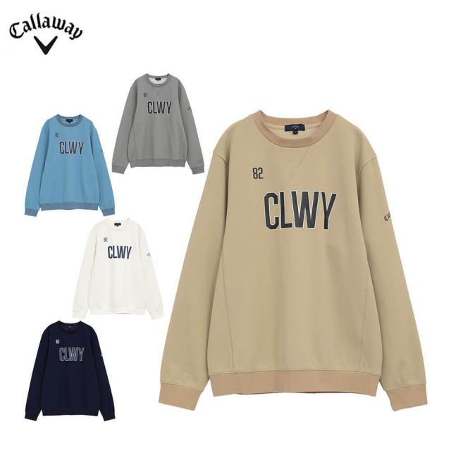 [30％OFF] ゴルフウェア　キャロウェイ メンズ 鹿の子 ダブルニット 長袖 クルーネック スウェット C25217103 [2025年秋冬モデル]