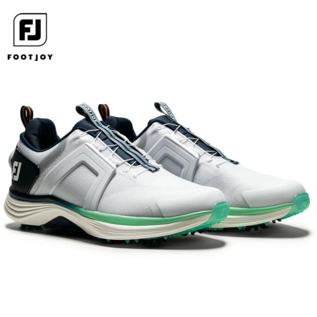 フットジョイ　メンズ FJ HYPERFLEX BOA ハイパーフレックス ボア ソフトスパイク ゴルフシューズ 55493 ホワイト/ネイビー [2025年モデル]