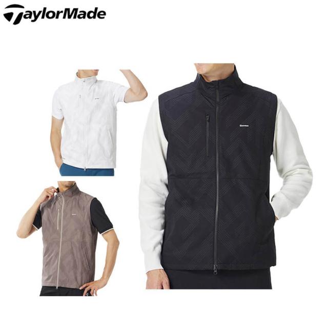 [30％OFF] ゴルフウェア　テーラーメイド メンズ グラフィック柄 フルジップ ベスト UN973 [2025年秋冬モデル]