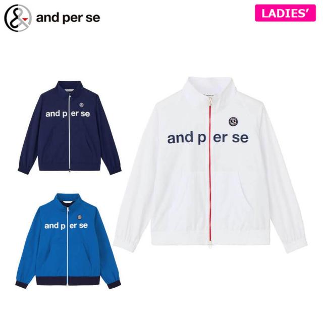 ゴルフウェア　アンパスィ レディース ロゴプリント 長袖 フルジップ ブルゾン AFF1105G2 [2025年秋冬モデル]