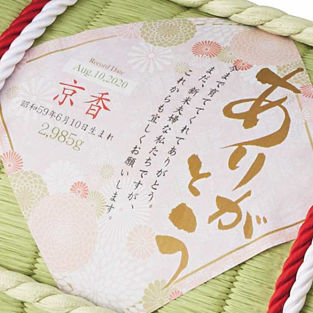 魚沼産コシヒカリ 体重米 俵 1個 名入れ ギフト 両親 プレゼント 結婚式 披露宴 記念品 体重 お米の通販はau Pay マーケット Fanmary ファンメアリー