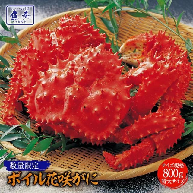 年内在庫限り ボイル 花咲がに 花咲ガニ 1尾 800ｇ以上 特大サイズ 希少 姿身 姿 花咲蟹 花咲ガニ ハナサキガニ 送料無料 かに の通販はau Pay マーケット おさかな問屋 魚奏