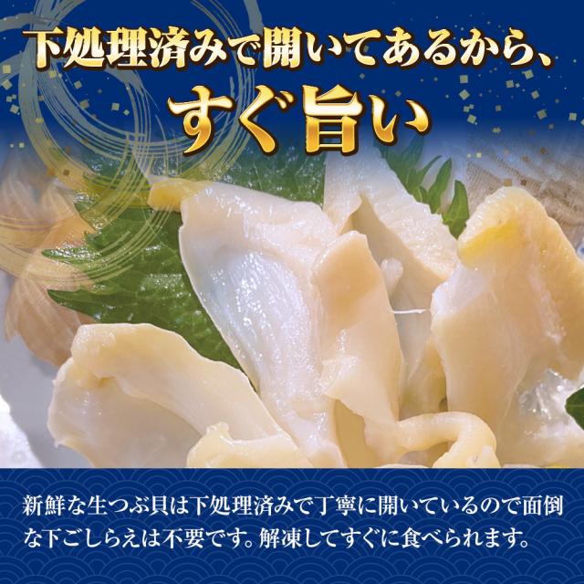 つぶ貝むき身 500ｇ ツブ貝 粒貝 ツブ貝 開き 生食用 ロシア産 送料無料 つぶがい貝 寿司ネタ 炙り 貝類
