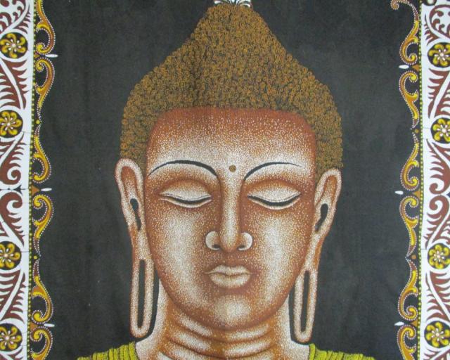 ブッダの顔 大ｂ ー 手染め バティック タペストリー 壁掛け 104cm 87cm スリランカ製 南アジア伝統工芸品 インテリア雑貨の通販はau Pay マーケット スリランカ市場