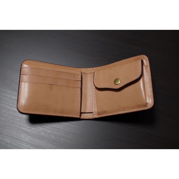 店頭受取対応商品 Atw Two Fold Wallet 二つ折財布 極厚ハーマンオークレザー 西陣織 の通販はau Pay マーケット ココショク 日本の手仕事 Au Pay マーケット店