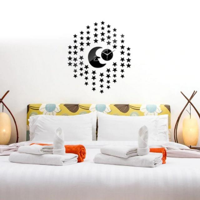 三日月 太陽 星 ミラー ゴールド ブラック シルバー 時計 インテリア Clock クロック 壁掛け ウォール ウォッチ オシャレの通販はau Pay マーケット Clock Flog クロックフロッグ Au Pay マーケット店