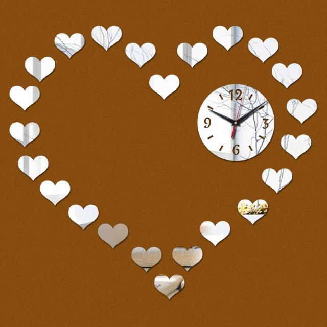 ハート デザイン キュート ミラー ゴールド ブラック シルバー 時計 インテリア Clock クロック 壁掛け ウォール ウォッチ オシャレの通販はau Pay マーケット Clock Flog クロックフロッグ Au Pay マーケット店