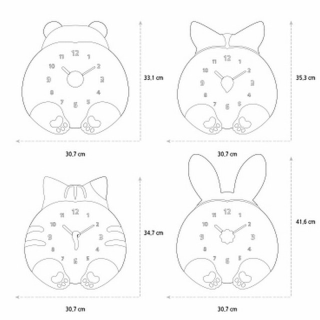 動物 お尻 モチーフ イラスト ブラック ブラウン ブルー イエロー かわいい 子供部屋 時計 インテリア Clock クロック 壁掛け ウォールの通販はau Pay マーケット Clock Flog クロックフロッグ Au Pay マーケット店