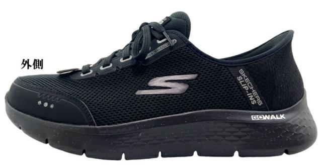 スケッチャーズ スリップインズ メンズ スニーカー ゴーウォークフレックス 216330WW ブラック ネイビー 25.0~28.0cm GO WALK FLEX-100%WATERPROOF ハンズフリー エクストラワイド幅 防水設計 ランニング ウォーキング 散歩 旅行 靴 シューズ 軽量 クッション性 男性 紳士