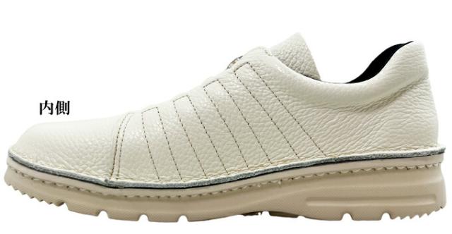 カジュアルシューズ レディース A-OK 7280 エーオーケー アイボリー グレー 22.5~24.5cm シボ革 ラウンドトゥ フラットソール 疲れにくい 低反発 クッション性 屈曲性 通気性 軽量 本革 レザー ソフト革 幅広 4E EEEE 日本製 made in japan 女性 婦人