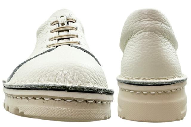 カジュアルシューズ レディース A-OK 7280 エーオーケー アイボリー グレー 22.5~24.5cm シボ革 ラウンドトゥ フラットソール 疲れにくい 低反発 クッション性 屈曲性 通気性 軽量 本革 レザー ソフト革 幅広 4E EEEE 日本製 made in japan 女性 婦人