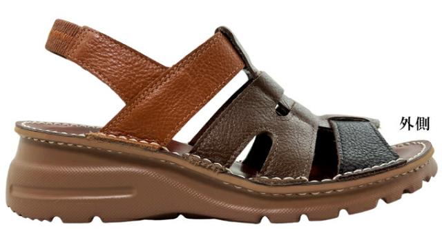 サンダル レディース A-OK CASUAL&SPORTS 0298 ダークブラウン ブラック 22.5~25.0cm エーオーケー コンフォートサンダル  撥水 汚れにくい 低反発 クッション性 通気性 軽量設計 屈曲性 本革 レザー 吸汗 放湿 抗菌 消臭 幅広 4E EEEE 日本製 made in japan 女性 婦人