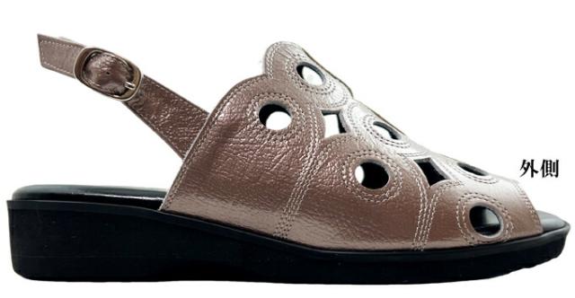 サンダル レディース A-OK CASUAL&SPORTS 5111 オーク クロ 22.5~25.0cm エーオーケー コンフォートサンダル  バックストラップ 低反発 クッション性 通気性 軽量設計 屈曲性 本革 レザー 吸汗 幅広 4E EEEE 日本製 made in japan 女性 婦人