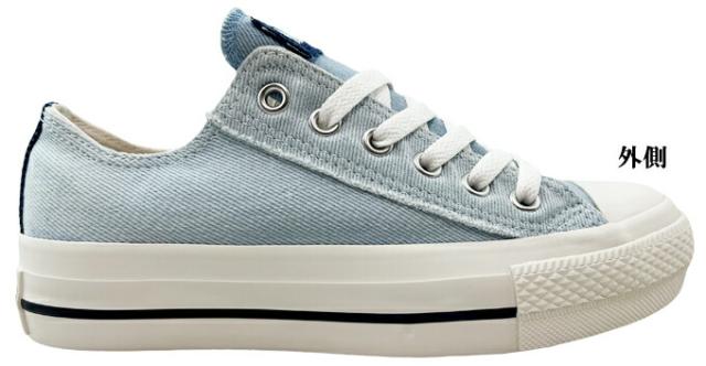 スニーカー レディース コンバース オールスター PLTS デニム OX ライトブルー 22.0~25.0cm CONVERSE ALL STAR PLTS DENIM OX ローカット OXカット 女性 婦人 学生 タウン カジュアル