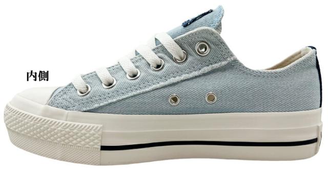 スニーカー レディース コンバース オールスター PLTS デニム OX ライトブルー 22.0~25.0cm CONVERSE ALL STAR PLTS DENIM OX ローカット OXカット 女性 婦人 学生 タウン カジュアル