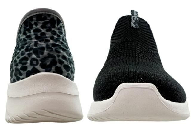 スケッチャーズ スリップインズ レディース スニーカー ウルトラ フレックス 3.0-ナチュラル ステップ 149712 SKECHERS ULTRA FLEX 3.0-NATURAL STEP ブラック/レオパード レオパード 23.0~25.0cm ハンズフリー スリッポン 軽量 クッション性 屈曲性 低反発 女性 婦人