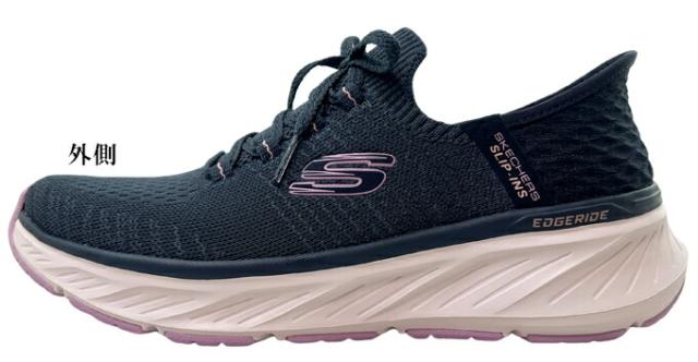 スニーカー レディース スケッチャーズ 150470 ネイビー/ラベンダー 22.5~25.0cm エッジライド-インプレッション EDGERIDE-IMPRESSION メモリーフォーム カジュアル タウン履き フィットネス ウォーキング 散歩 旅行 靴 シューズ 軽量 クッション性 女性 婦人