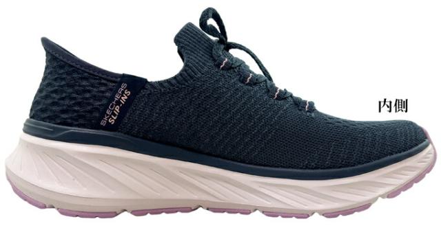スニーカー レディース スケッチャーズ 150470 ネイビー/ラベンダー 22.5~25.0cm エッジライド-インプレッション EDGERIDE-IMPRESSION メモリーフォーム カジュアル タウン履き フィットネス ウォーキング 散歩 旅行 靴 シューズ 軽量 クッション性 女性 婦人