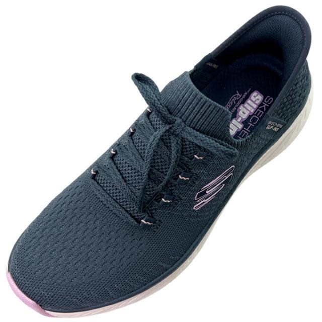 スニーカー レディース スケッチャーズ 150470 ネイビー/ラベンダー 22.5~25.0cm エッジライド-インプレッション EDGERIDE-IMPRESSION メモリーフォーム カジュアル タウン履き フィットネス ウォーキング 散歩 旅行 靴 シューズ 軽量 クッション性 女性 婦人