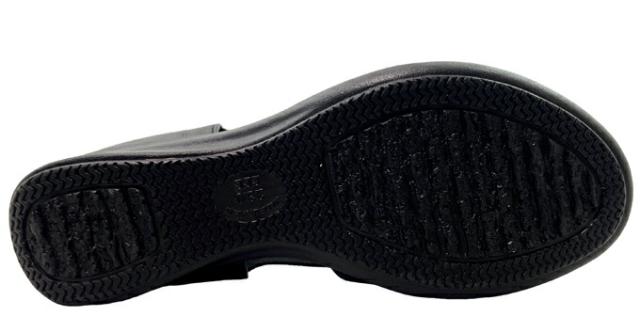 コンフォートシューズ レディース A-OK CASUAL&SPORTS 0790 クロ グレージュ 22.0~24.5cm エーオーケー オープントゥ 前空き サンダル ウェッジソール 春 夏 疲れにくい 低反発 クッション性 屈曲性 軽量 幅広 3E EEE 本革 レザー ソフト革 日本製 made in japan 女性 婦人