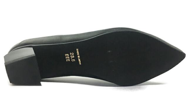 NINE DI NINE No.131-1126 ナイン・デ・ナイン レディース パンプス ポインテッドトゥ V字カット 3E EEE クッション性 靴 本革 天然皮革