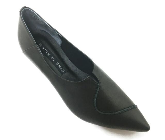 NINE DI NINE No.131-1126 ナイン・デ・ナイン レディース パンプス ポインテッドトゥ V字カット 3E EEE クッション性 靴 本革 天然皮革