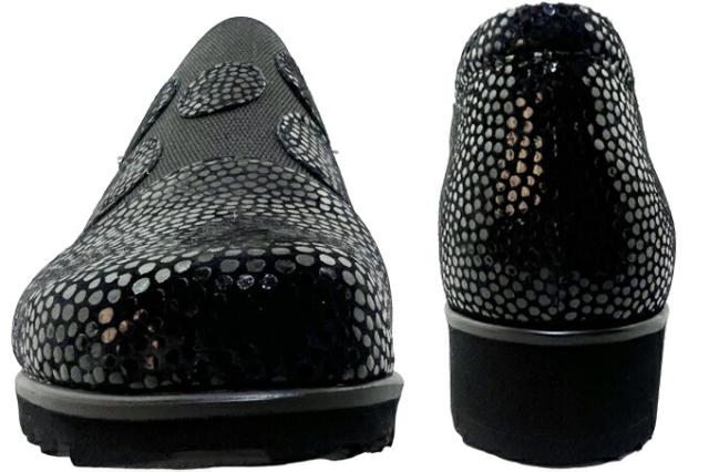 カジュアルシューズ レディース SPORTS NINE No.134-2801 スポーツ・ナイン カジュアル スリッポン コンフォートシューズ オブリークトゥ 本革 ストレッチ素材 クッション性 幅広 4E EEEE 靴 シューズ 日本製 女性 made in japan 婦人 スポーツナイン