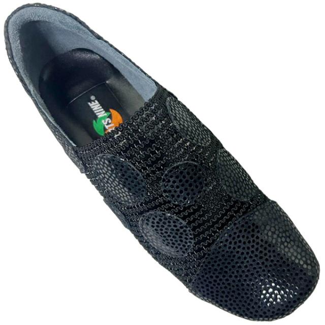 カジュアルシューズ レディース SPORTS NINE No.134-2811 スポーツ・ナイン カジュアル スリッポン コンフォートシューズ オブリークトゥ 本革 ストレッチ素材 通気性 メッシュ地 クッション性 幅広 4E EEEE 靴 シューズ 日本製 女性 made in japan 婦人 スポーツナイン