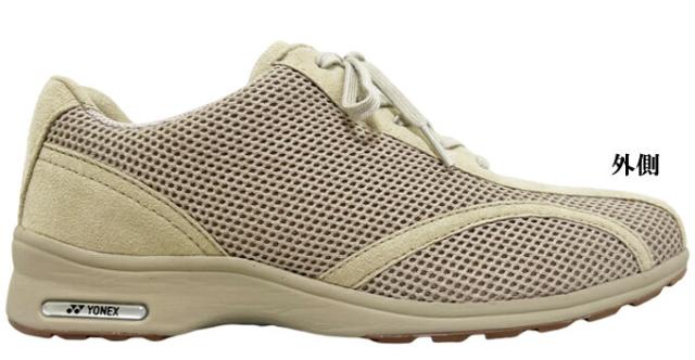 ウォーキングシューズ レディース ヨネックス パワークッションL30メッシュ SHW L30A ベージュ YONEX メッシュ地 通気性 コンフォートシューズ 軽量 快適 歩きやすい 脱ぎやすい 履きやすい 散歩 旅行 女性 婦人 SHWL30A ウォーキングシューズ レディース ヨネックス パワークッションL30