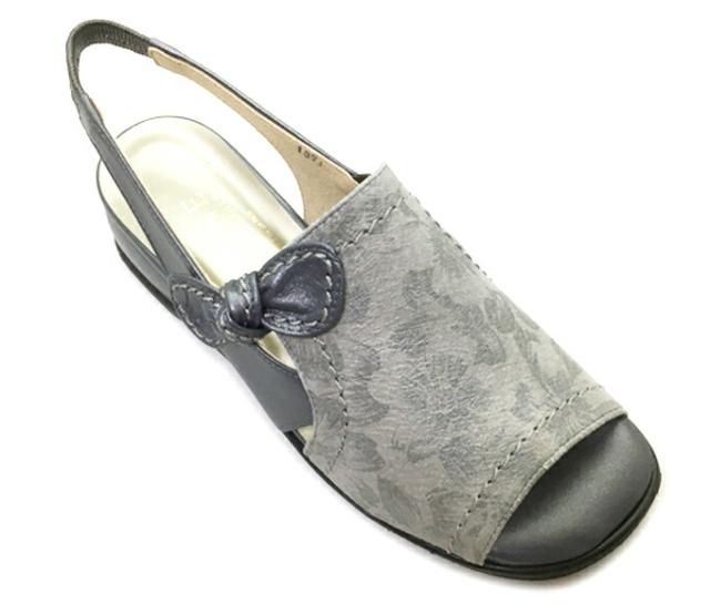 MODE NINE No.132-1371 モードナイン レディース サンダル ローヒール 幅広 4E EEEE バックベルト 防滑ソール 本革 天然皮革 軽量 日本