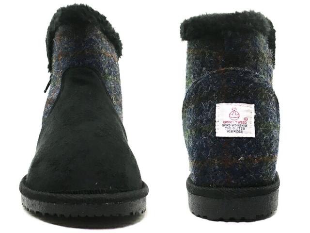Harris Tweed ハリスツイード レディース ムートンブーツ 靴 シューズ 防寒 オールボア コンフォート インヒール ファスナー仕様 の通販はau Pay マーケット Fit Life