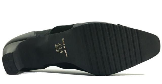 ブーティ レディース NINE DI NINE No.134-7805 ナイン・デ・ナイン ショートブーツ パンプス スリッポン サイドゴア ヌバック調 コンビ素材 低反発 ハイヒール 幅広 3E EEE 靴 シューズ 本革 日本製 女性 made in japan 婦人 女性 ナインデナイン